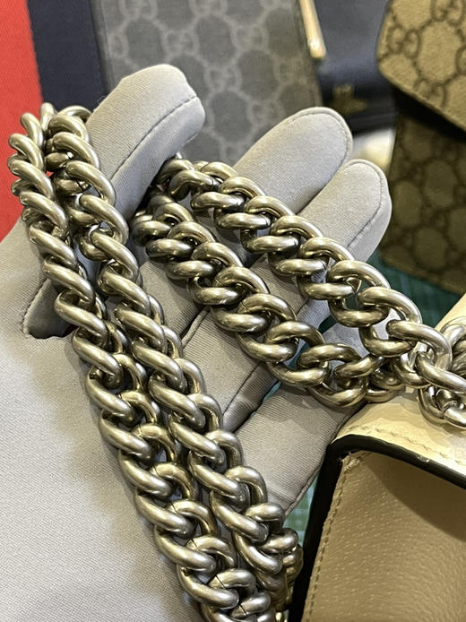 Gucci原厂皮酒神包全皮白色，亏本清，无包装不退换 商品图13