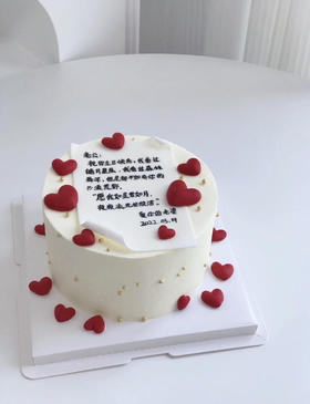 表白蛋糕（文字可食用，微信发表白内容哦）