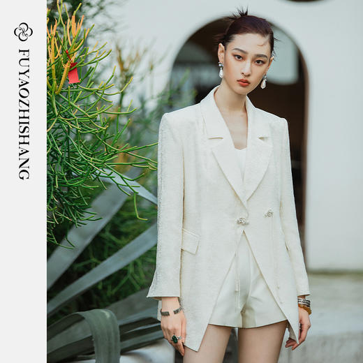 扶摇系列 通勤平驳领提花西装外套【福利款】 商品图0