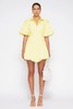 Jonathan Simkhai-CLEO COTTON POPLIN BALLOON PINTUCK MINI DRESS-LIMONCELLO-乔纳森·希姆凯-女装-黄绿色 商品缩略图3