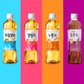 韩国WOONJIN紫玉米味饮料/大麦味饮料500ml 清甜爽口醇厚茶香 023816/023817