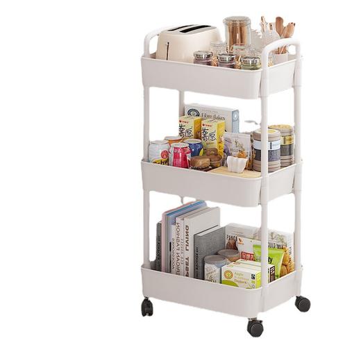 「数款可选！告别杂乱」小推车置物架落地多层 居家日用卧室厨房用品宿舍床头零食卫生间浴室收纳整理储物架 商品图4