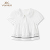 英氏儿童T恤23新款夏季女童翻领纯棉短袖刺绣上衣衬衫YRTCJ2P277A 商品缩略图0