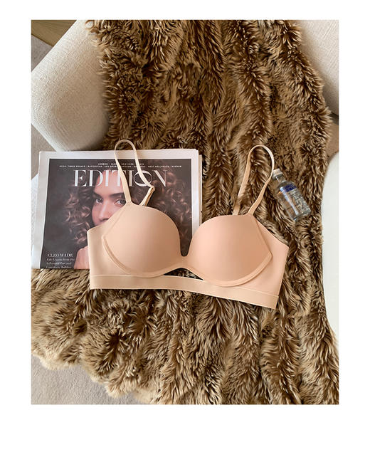 【日本光面无痕无钢圈】小胸聚拢内衣女舒适上托防下垂收副乳文胸罩 商品图3