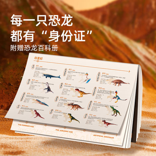 mideer弥鹿恐龙玩具男孩100只套装仿真霸王龙世界礼盒模型手办 商品图4