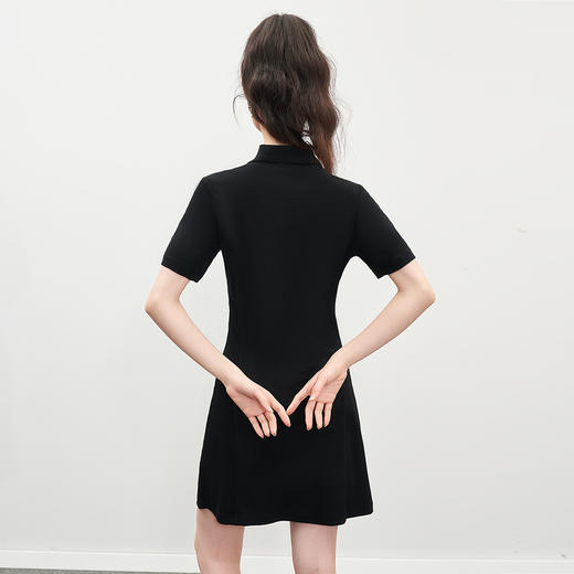 西遇学院风连衣裙女夏季新款POLO领收腰显瘦气质修身短裙10930660 商品图3