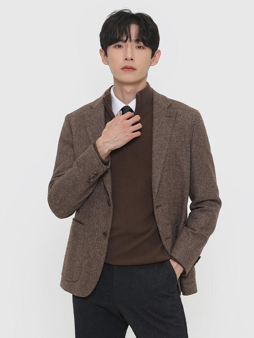 callisto咖啡色全羊毛休闲便西 FRFJK025H 商品图0