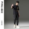 PINLI品立夏季新款男士纯棉烫钻T恤休闲短袖体恤BG231111068 商品缩略图2
