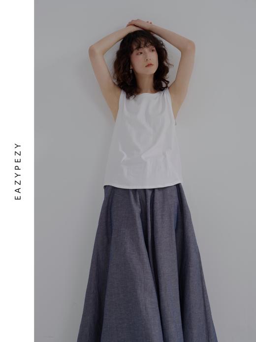 EAZYPEZY 2023SS 圆领长绒棉无袖背心T恤 商品图2