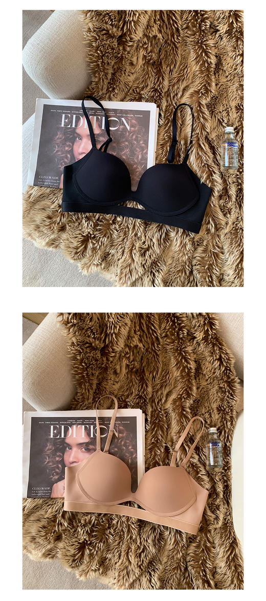 【日本光面无痕无钢圈】小胸聚拢内衣女舒适上托防下垂收副乳文胸罩 商品图2