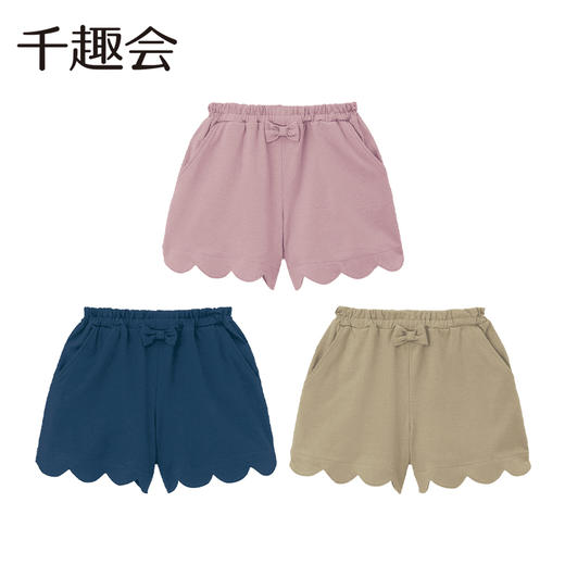 【短裤】千趣会童装夏款儿童女童下摆花瓣型设计全棉汗布短裤中裤1229051 商品图2