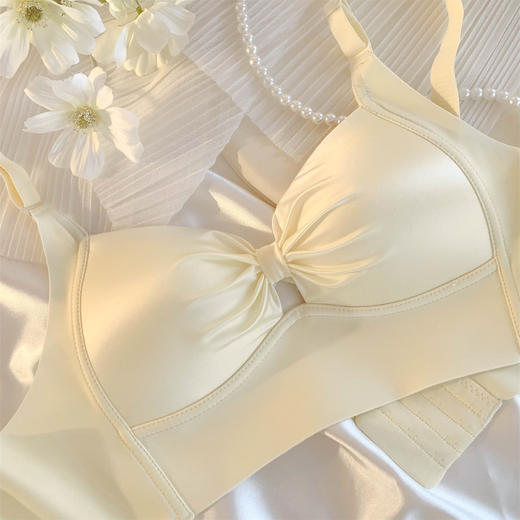 【香颂千金~小胸聚拢收副乳】纯欲风无钢圈胸罩内衣女性感防下垂文胸 商品图1