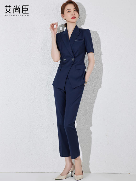 高端西装套装女夏季2023年新款短袖西服外套职业装正装气质工作服 商品图2
