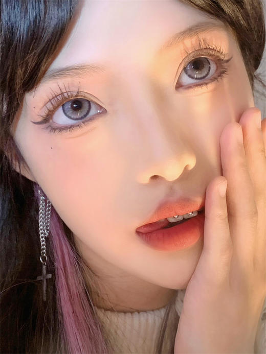 正品年抛 Leenscolor系列大奶片灰美瞳 直径14.5着色13.8 韩国产 商品图7
