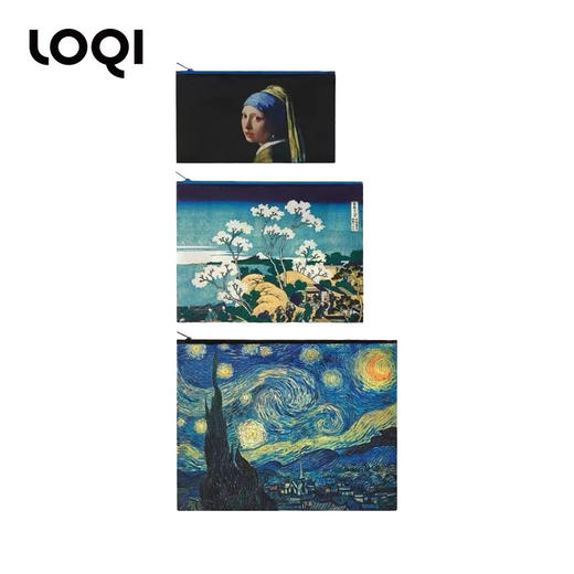 德国LOQI时尚艺术环保收纳袋 ZP.MU.VE文具数码配件收纳整理套包洗漱化妆防泼水潮流 博物馆耳环女 商品图4