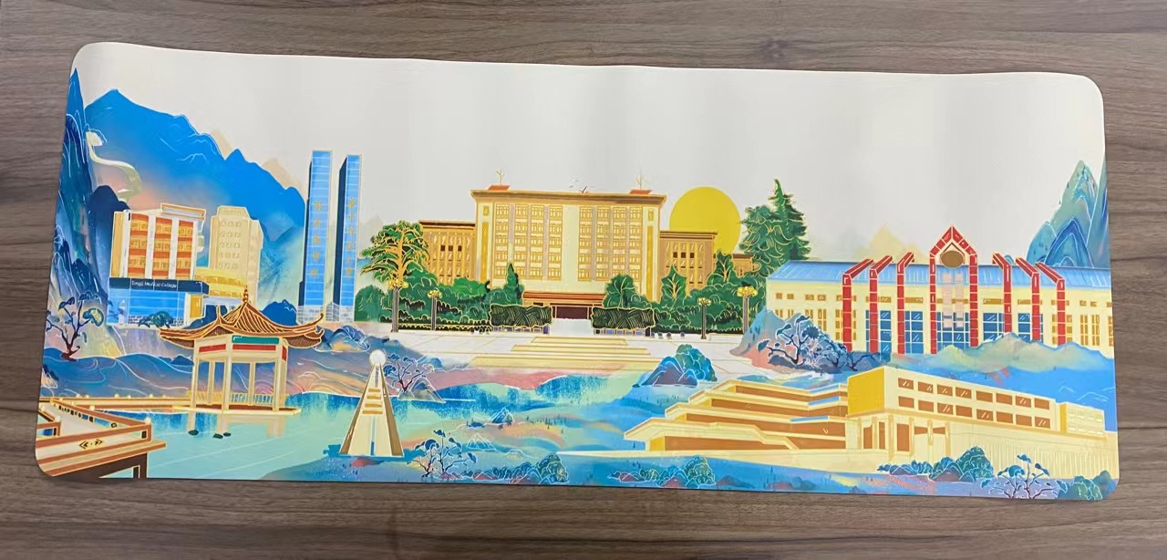 华中大校景鼠标桌垫