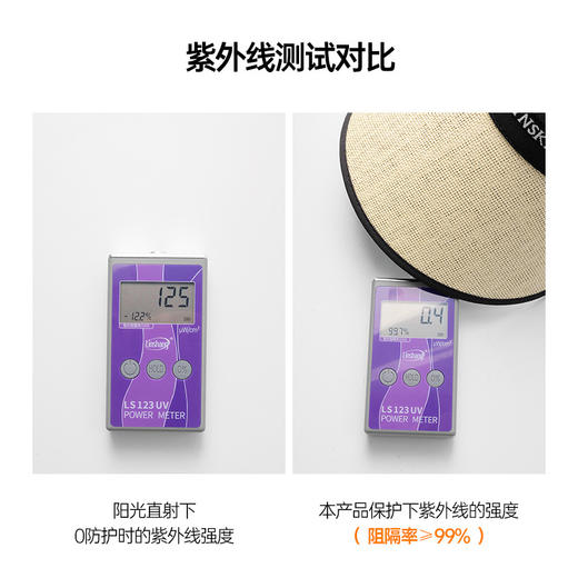 【轻盈防晒】小香黑胶uv防晒空顶帽  拉菲草编 加大帽檐  升级内里黑胶uv 全脸防晒 商品图6