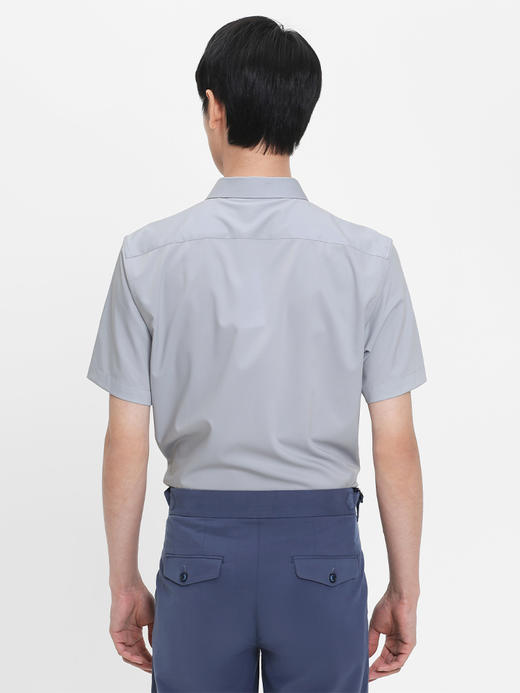 callisto灰色弹力混纺短袖衬衫  SRSTS001T 商品图2