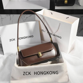 ZCK HONGKONG纯色单肩腋下包