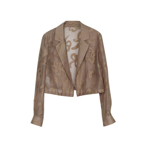 谜底2023夏季新款短款外套西装领通勤时尚小外套长袖女232MW0522 商品图4