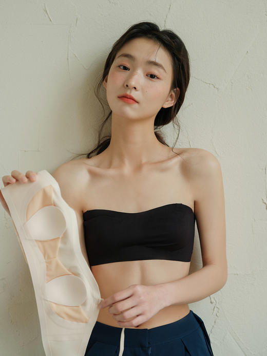 【无痕兔耳无肩带防滑两穿】Bra 薄款抹胸内衣女小胸聚拢文胸夏 商品图6