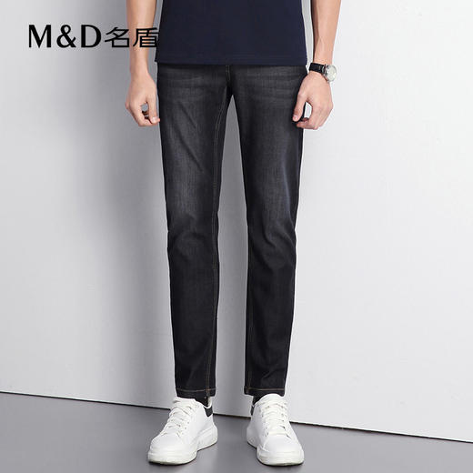 【菁英同款】名盾男士牛仔裤夏季薄款直筒中腰耐磨弹力长裤36512 商品图4