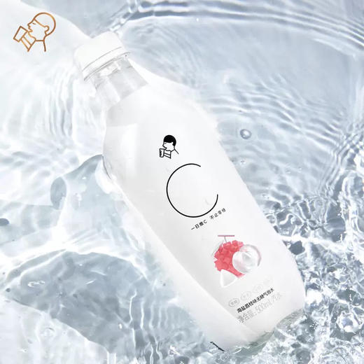 喜茶无糖气泡水海盐荔枝味500ml 商品图0