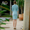 AD法式连衣裙女假两件高级设计感职业装工作服套装裙子美容院服装 商品缩略图4