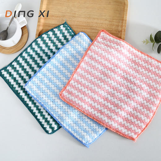 「10片装！加厚款」阳离子洗碗布厨房用品抹布吸水居家日用清洁工具百洁布 商品图1