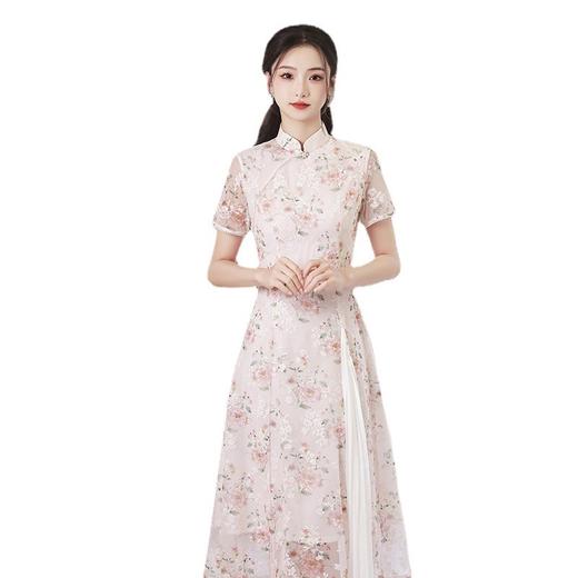 春夏新款，日常出游奥戴A字版大摆裙改良旗袍XL-23130 商品图4