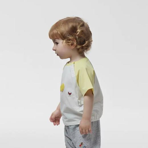 英氏儿童T恤上衣23夏季新款男女宝圆领短袖薄款打底衫YRTCJ2P247A 商品图1
