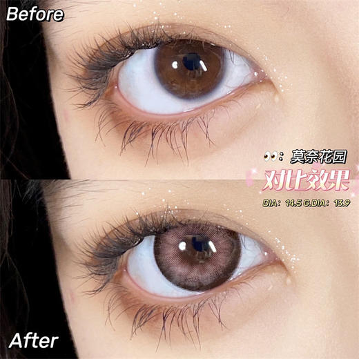 正品年抛 Leenscolor系列莫奈花园美瞳 直径14.5着色13.9 韩国产 商品图3