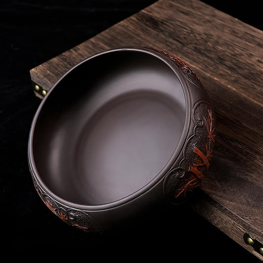 【庆学堂】紫砂笔洗 水碗 多功能笔洗 梅兰竹菊 商品图4