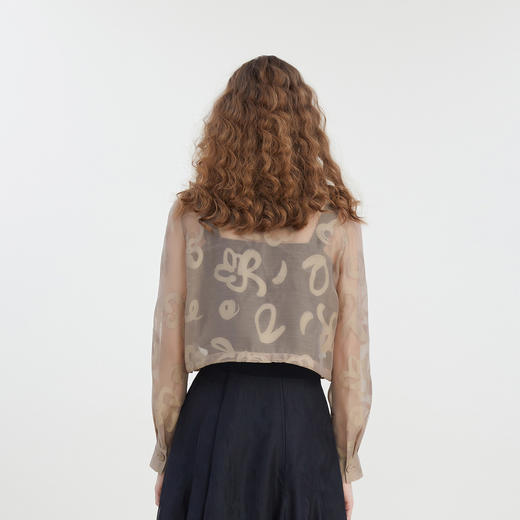 谜底2023夏季新款短款外套西装领通勤时尚小外套长袖女232MW0522 商品图2