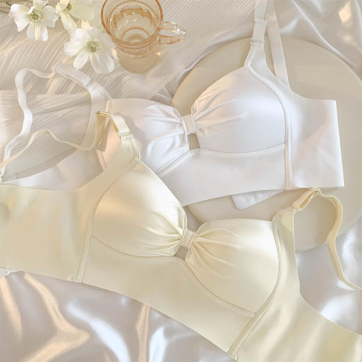 【香颂千金~小胸聚拢收副乳】纯欲风无钢圈胸罩内衣女性感防下垂文胸 商品图2