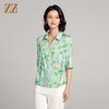 佐尔美夏季新款 桑蚕丝真丝小碎花中袖7分袖衬衣女E22CS73 商品缩略图1