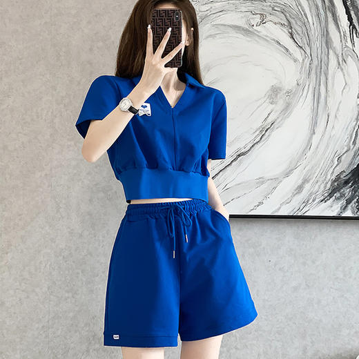 裁缝学苑AS31 新款Polo领短袖运动服套装纸样女装V领上衣短裤打版 商品图1
