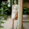 AD职业装气质女神范套装女时尚工作服春夏中袖假两件连衣裙工装裙 商品缩略图3
