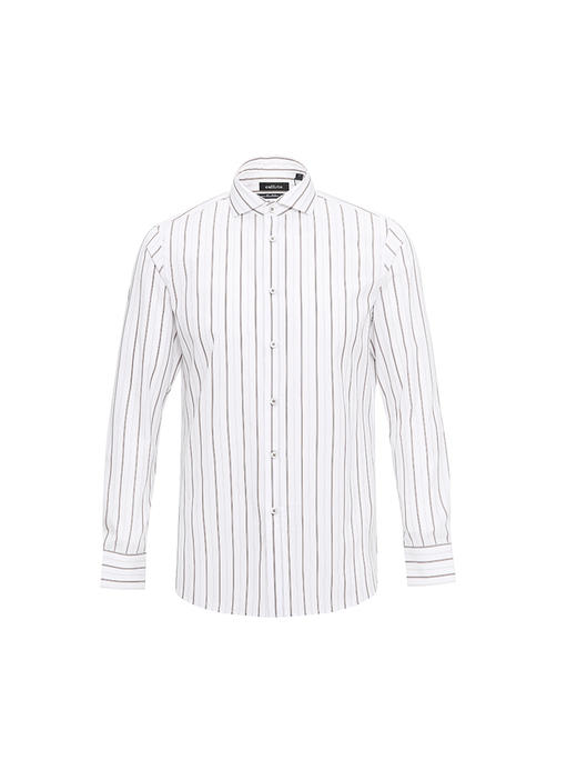 callisto咖双色条纹全棉法式领衬衫  SRSTL015C 商品图3