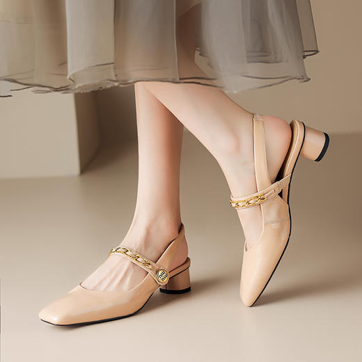 舒适百搭，纯色平头后空凉鞋NJMK-K575 商品图8