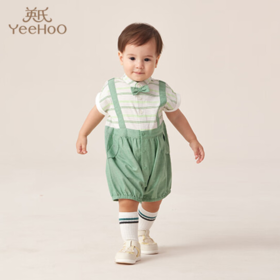 英氏-童衣类（夏）G3英梭短蛤绿植色66CM