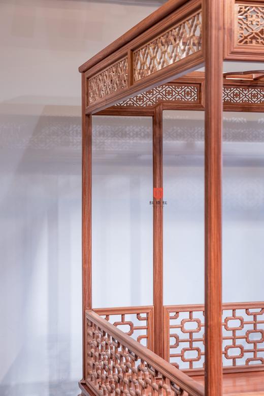 红桥红  家具严选  缅甸花梨（大果紫檀）  【218八柱十字海棠纹 明式架子床】 商品图2