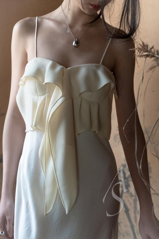 Ashlyn 象牙色BONNIE胸衣吊带连衣裙 商品图2