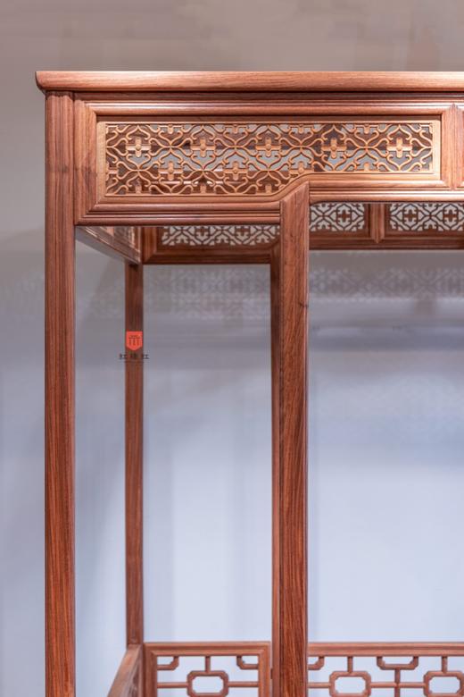 红桥红  家具严选  缅甸花梨（大果紫檀）  【218八柱十字海棠纹 明式架子床】 商品图1
