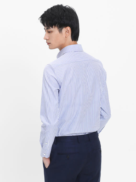 callisto蓝鱼骨巴朗斯条纹全棉意式领衬衫  SRSTL045C 商品图2