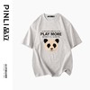 PINLI品立春季新款男士熊猫植绒纯棉圆领短袖T恤BG231111015 商品缩略图5