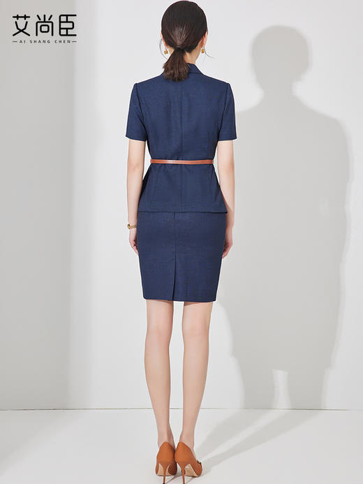 职业装西装套装裙女夏季薄款空姐制服气质工作服酒店前台OL工作装 商品图4