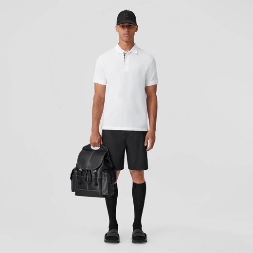 Burberry 博柏利 男士专属标识装饰珠地网眼布棉质刺绣TB logo Polo 衫 偏大一码 商品图6
