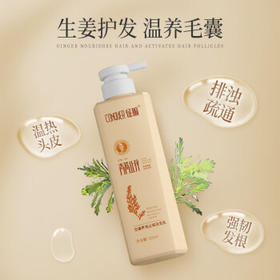 征服生姜强韧养发洗发乳335ml 青蒿止痒护发洗发水去屑控油蓬松洗头膏