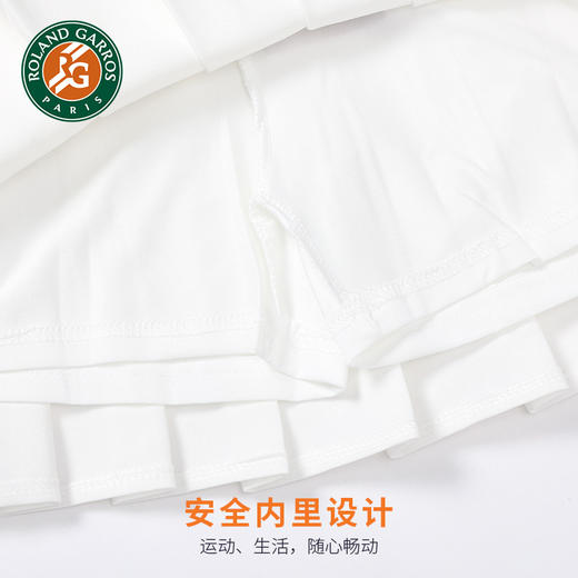 罗兰加洛斯法网新款女童半身裙网球裙儿童白色透气运动大童百褶裙 商品图5